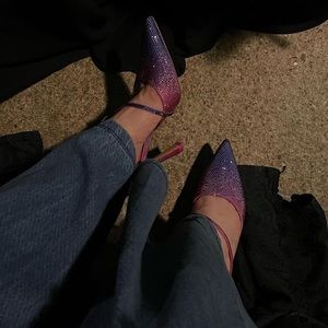 Zara Rhinestone Heeled Mules
